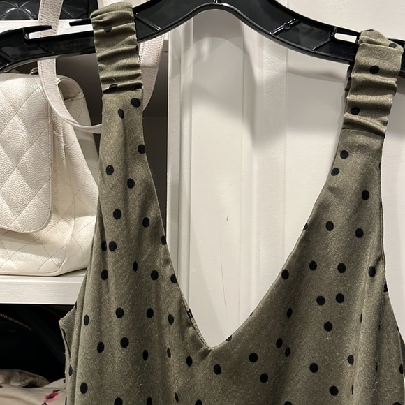 ZARA GREEN POLKA DOT DRESS - Picture 2 of 4
